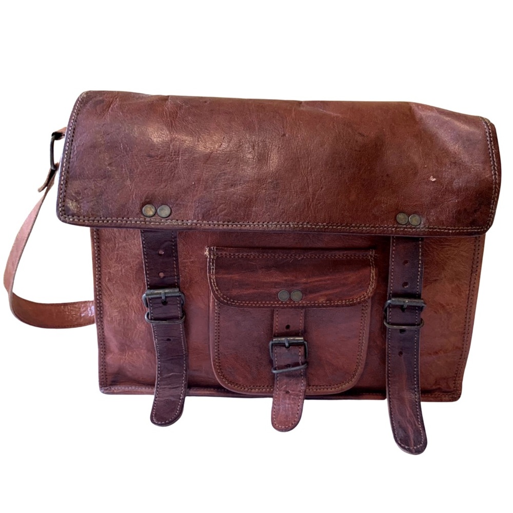 Genuine Camel leather handmade bag